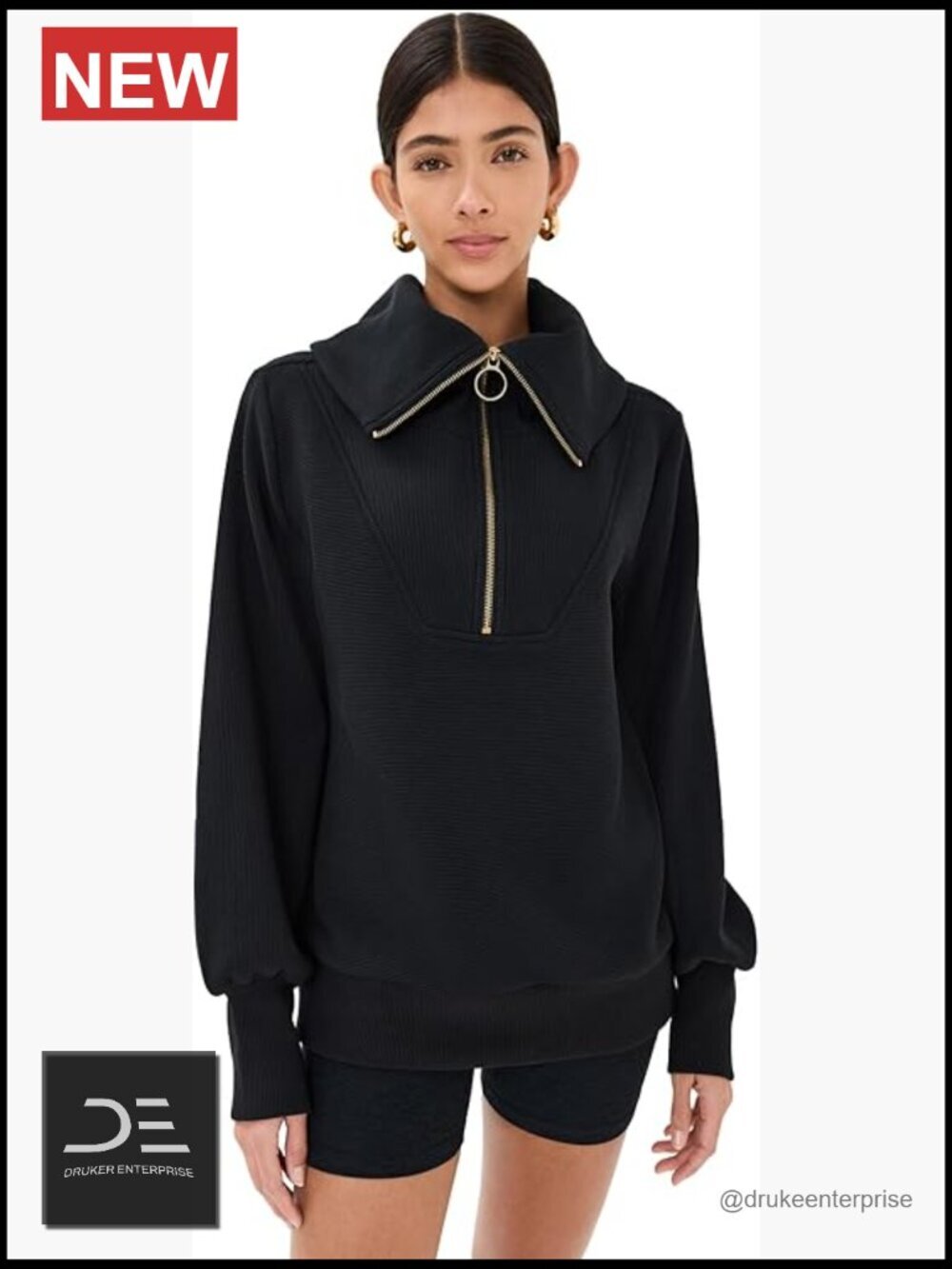 Heavyweight Ribbed Knit Pullover Sweater - Relaxed Fit